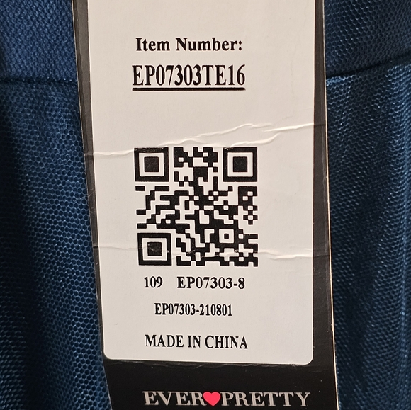 Ever Pretty Floor Length V Neck Tulle Dress In Teal  Size 0XL NWT MSRP $79.99 - Picture 8 of 11